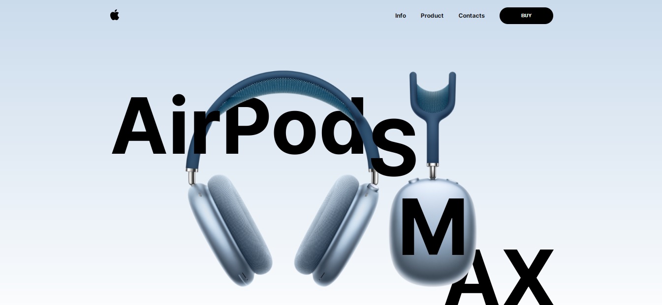 Промо сайт Air Pods MAX